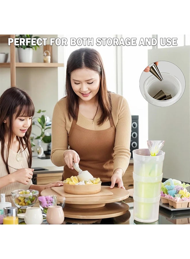 Pastry Piping Bag Holder Stand for Filling, Translucent Clear Plastic Cream Icing Bag Rack, Cake Decorating Tools (1 Pcs) - Image 5